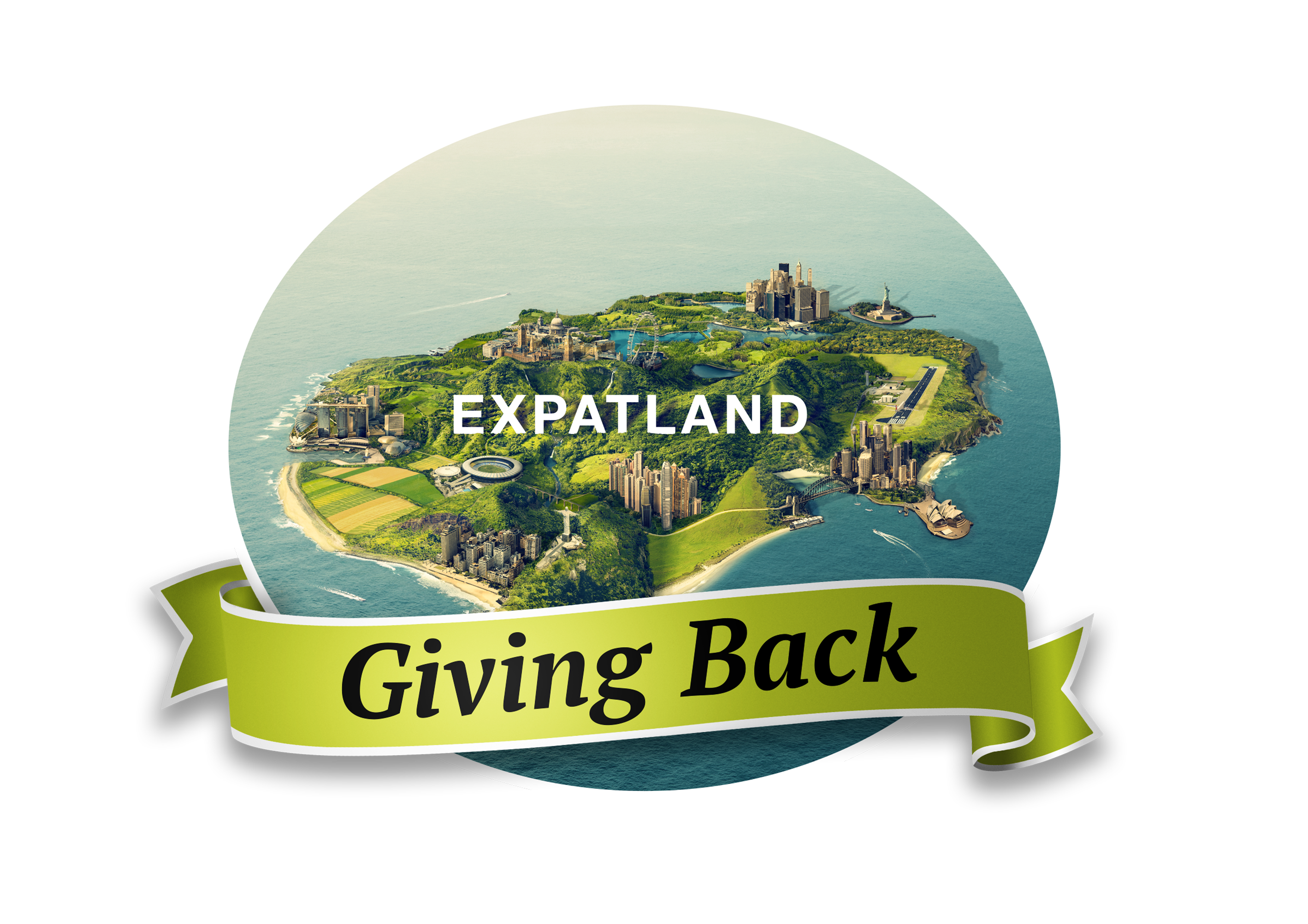 Expatland Giving Back Logo